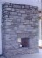 Limestone See Through Fireplace with built-in side channels